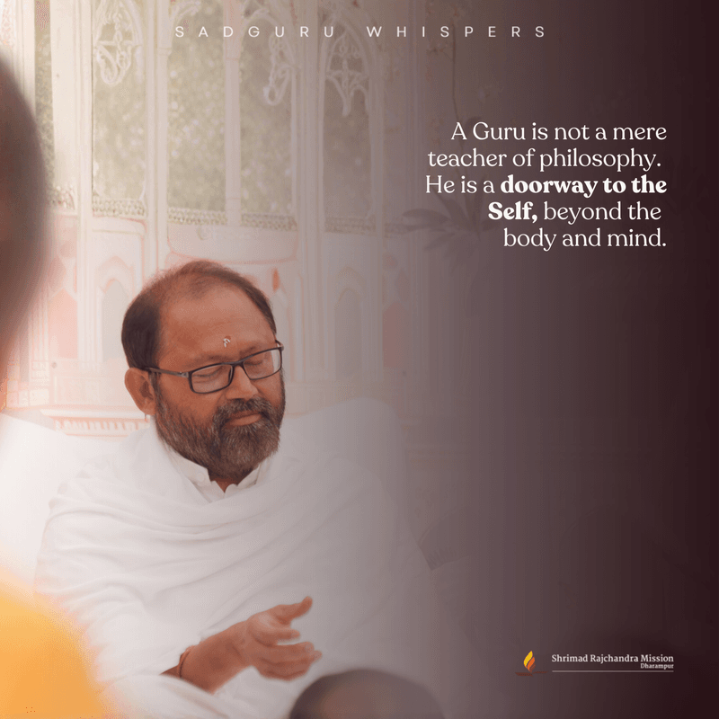 A Guru is not a mere teacher of philosophy. He is a doorway to the Self, beyond the body and mind.