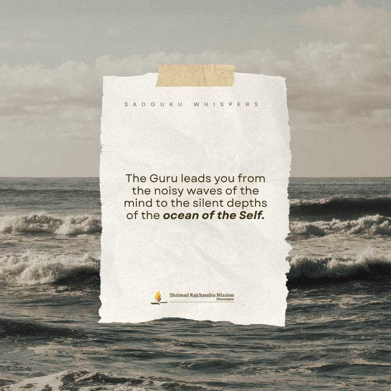 The Guru leads you from the noisy waves of the mind to the silent depths of the ocean of the Self.