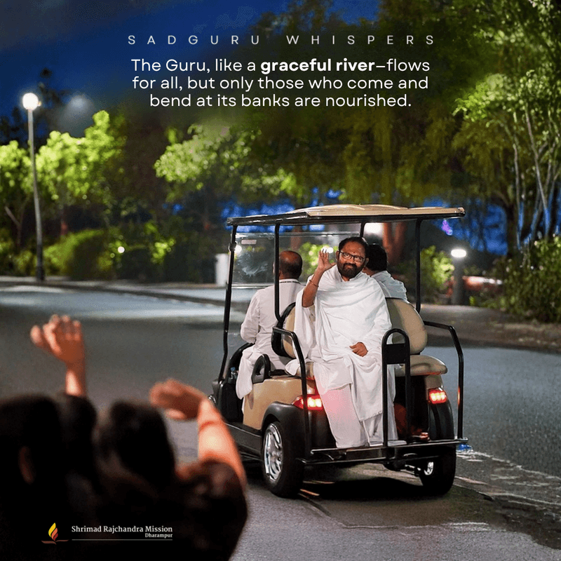 The Guru, like a graceful river—flows for all, but only those who come and bend at its banks are nourished.