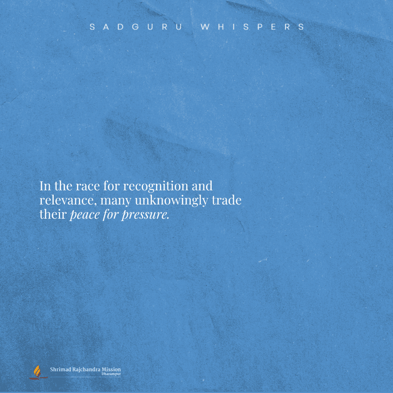 In the race for recognition and relevance, many unknowingly trade their peace for pressure.