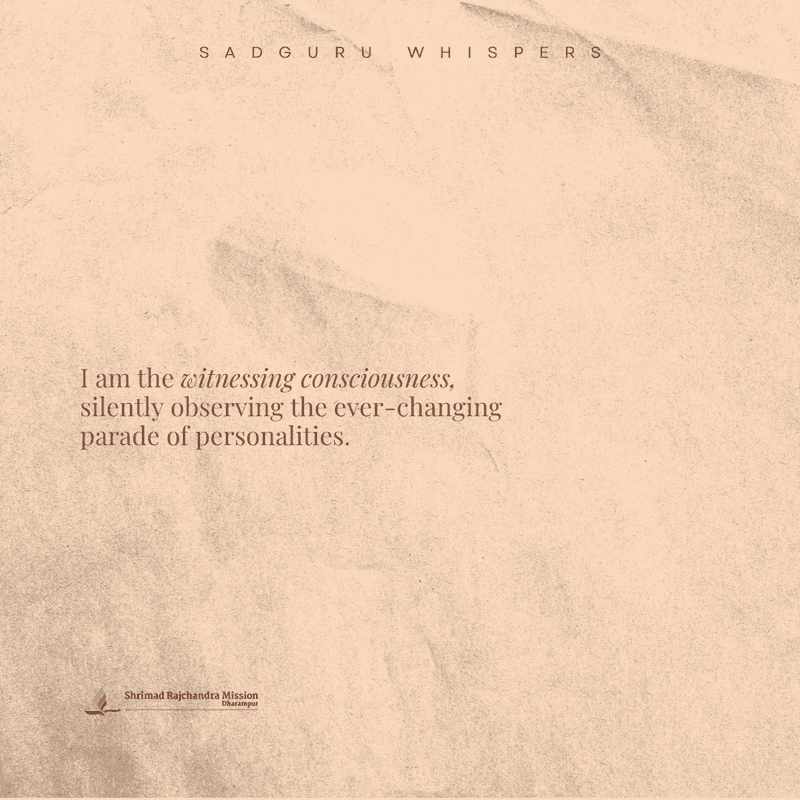 I am the witnessing consciousness, silently observing the ever-changing parade of personalities.