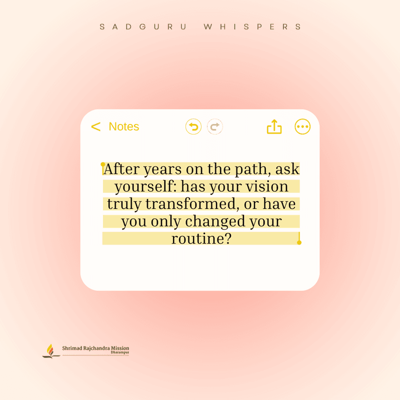 After years on the path, ask yourself: has your vision truly transformed, or have you only changed your routine?