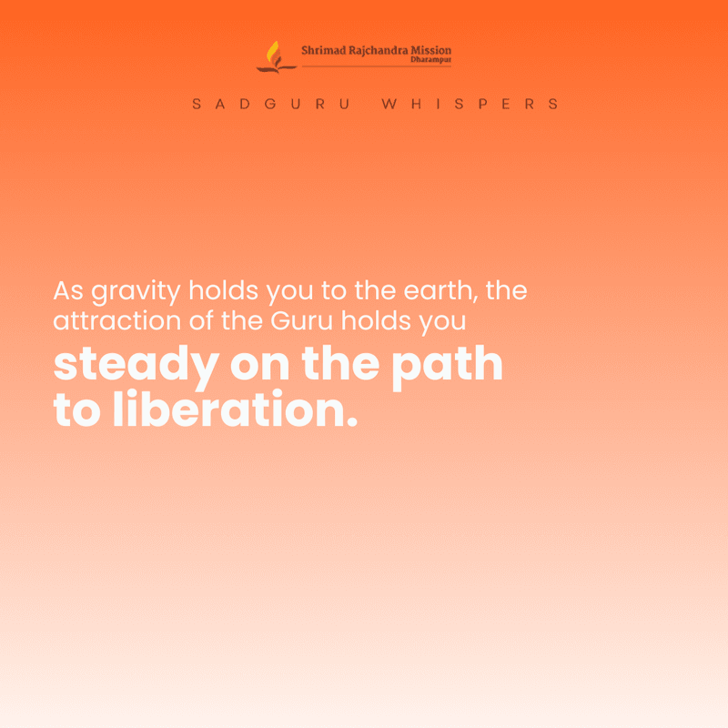 As gravity holds you to the earth, the attraction of the Guru holds you steady on the path to liberation.